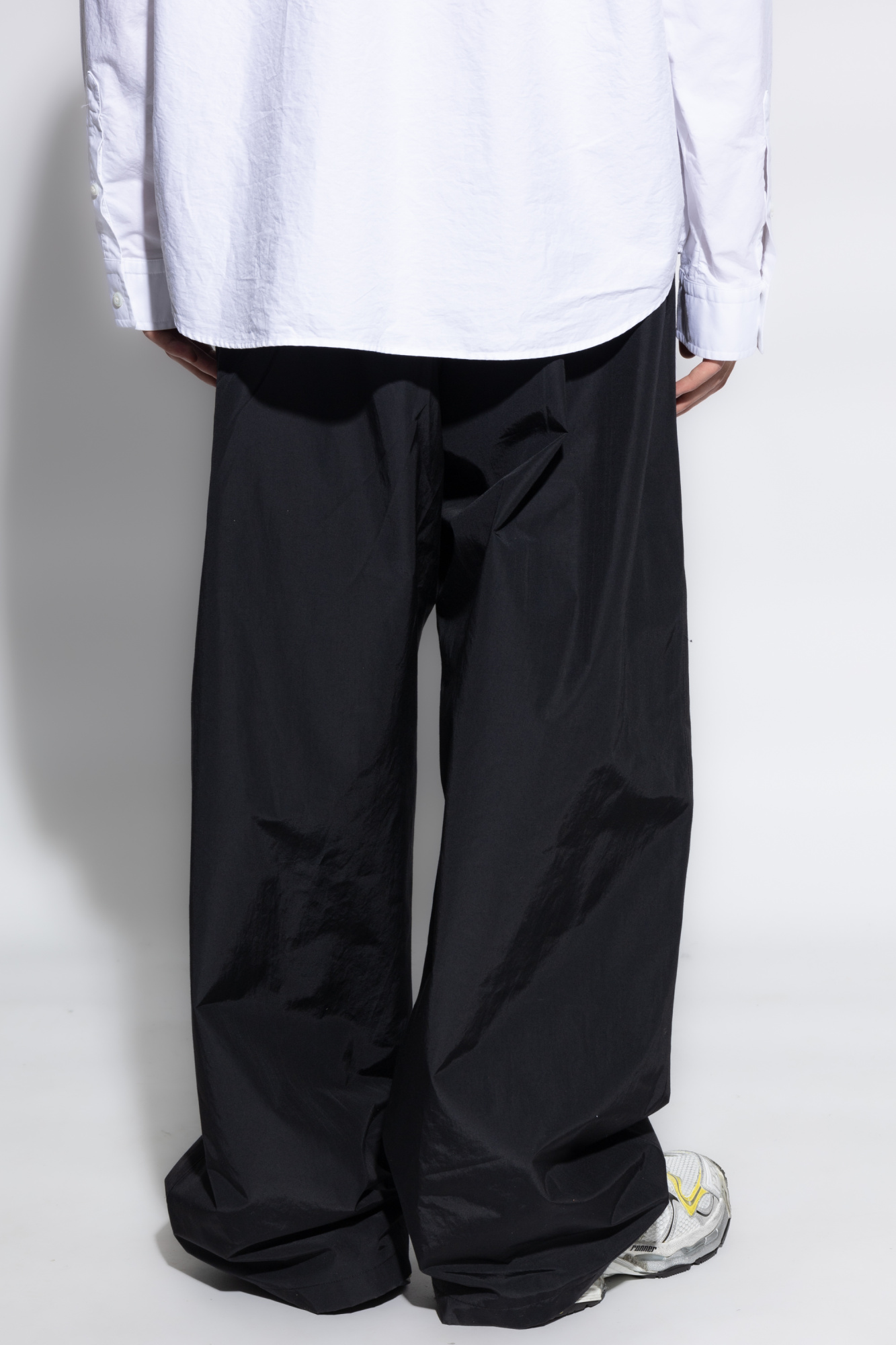 Black Balenciaga Nylon Pants with a Loose Fit Balenciaga Vitkac Canada